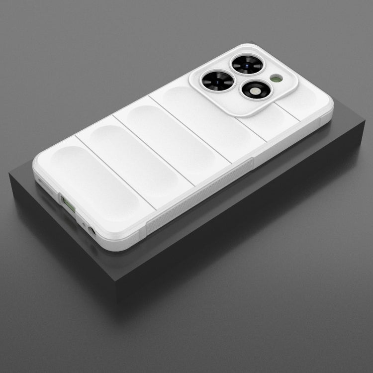 For Tecno Spark Go 2024 / 20C / Pop 8 Magic Shield TPU + Flannel Phone Case(White) - Tecno Cases by PMC Jewellery | Online Shopping South Africa | PMC Jewellery | Buy Now Pay Later Mobicred