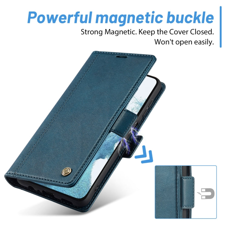 For Samsung Galaxy S24 LC.IMEEKE Skin-friendly Card Slots Leather Phone Case(Blue) - Galaxy S24 5G Cases by LC.IMEEKE | Online Shopping South Africa | PMC Jewellery | Buy Now Pay Later Mobicred