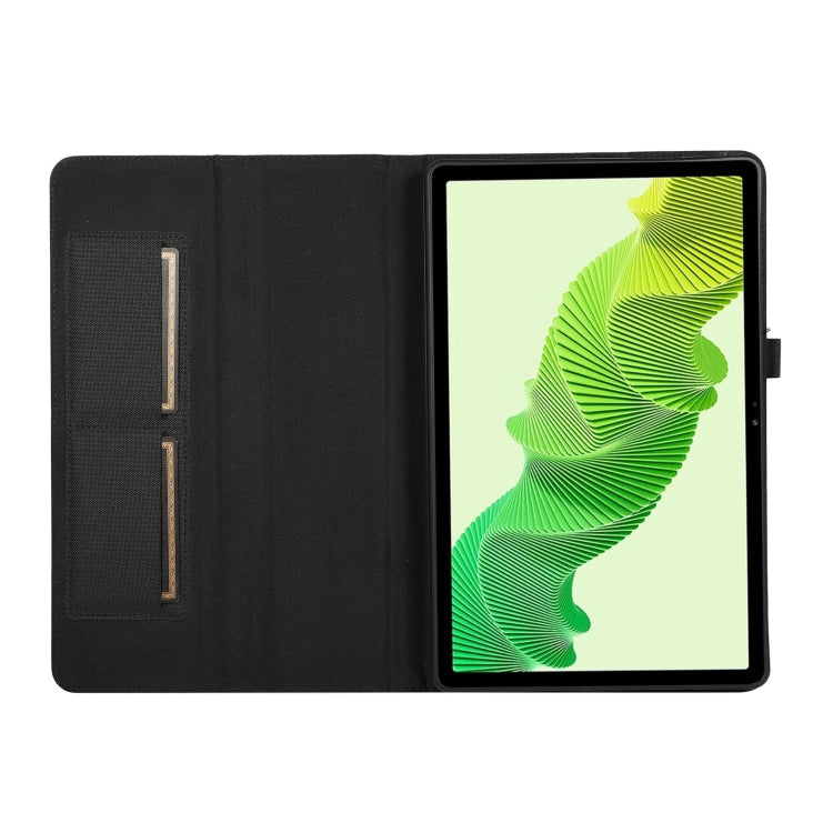 For Honor MagicPad 2 12.3 Fabric Texture Horizontal Flip Leather Tablet Case(Black) - Honor by PMC TechLife | Online Shopping South Africa | PMC TechLife | Buy Now Pay Later Mobicred