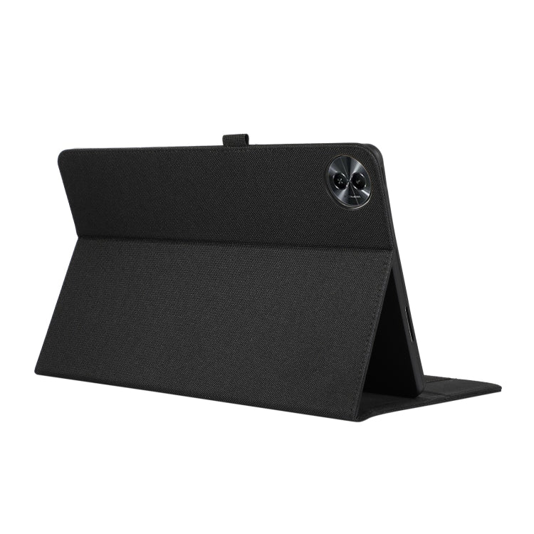 For Honor MagicPad 2 12.3 Fabric Texture Horizontal Flip Leather Tablet Case(Black) - Honor by PMC TechLife | Online Shopping South Africa | PMC TechLife | Buy Now Pay Later Mobicred