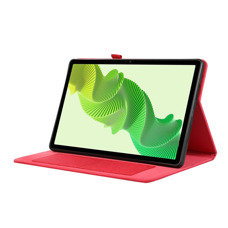 For Honor MagicPad 2 12.3 Fabric Texture Horizontal Flip Leather Tablet Case(Red) - Honor by PMC TechLife | Online Shopping South Africa | PMC TechLife | Buy Now Pay Later Mobicred