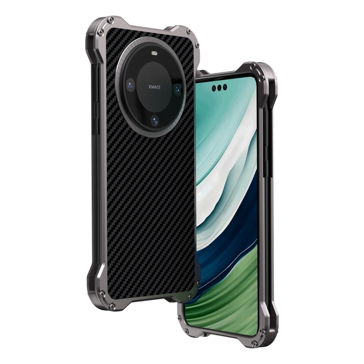 For Huawei Mate 60 R-JUST RJ51 Hollow Metal Phone Protective Case(Space Grey) - free shipping - PMC TechLife - Order now!