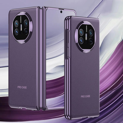 For Huawei Mate X5 GKK Leather Ultra-thin Electroplating Shockproof Phone Case(Purple) - Huawei Cases by GKK | Online Shopping South Africa | PMC Jewellery | Buy Now Pay Later Mobicred