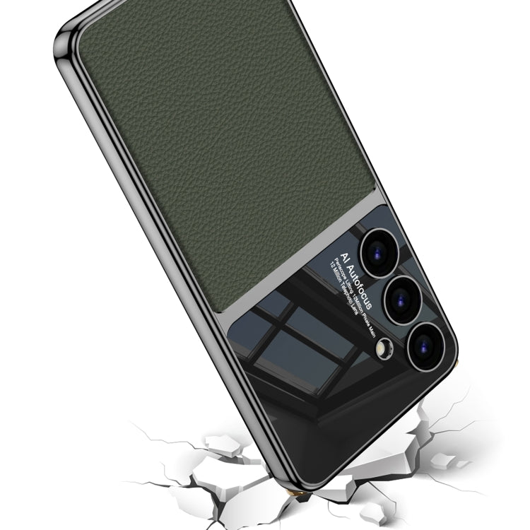 For Samsung Galaxy S24+ 5G GKK Plating TPU + Leather Full Coverage Phone Case(Green) - free shipping - PMC Jewellery - Order now!