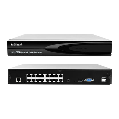 SriHome NVS006 1080P Ultra HD 16 Channel POE Network Video Recorder(EU Plug) - Digital Video Recorder by SriHome | Online Shopping South Africa | PMC Jewellery