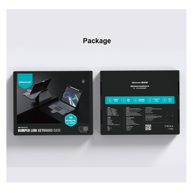 For iPad Pro 13 2024 Nillkin Backlit Version Bumper Link Keyboard Case - free shipping - PMC Jewellery - Order now!