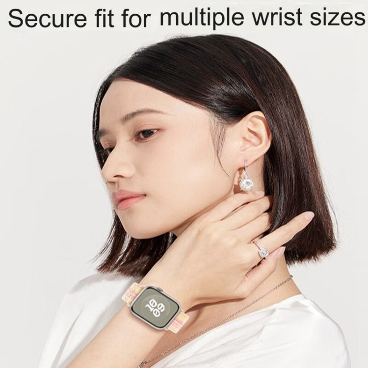 For Apple Watch SE 44mm Loop Nylon Watch Band(Colorful Starlight) - free shipping - PMC TechLife - Order now!