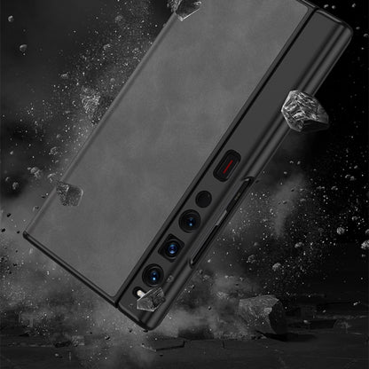 For Huawei Mate XS 2 GKK Flip Leather Full Coverage Phone Case with Display Window(Black) - Huawei Cases by GKK | Online Shopping South Africa | PMC Jewellery | Buy Now Pay Later Mobicred