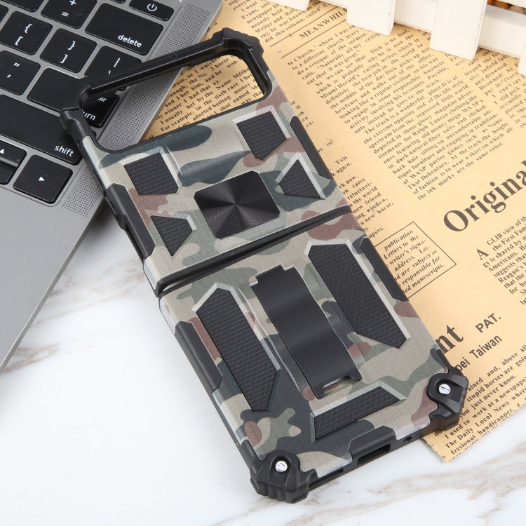 For Motorola Razr 40 Camouflage Armor Kickstand TPU + PC Magnetic Phone Case(Army Green) - Motorola Cases by PMC Jewellery | Online Shopping South Africa | PMC Jewellery