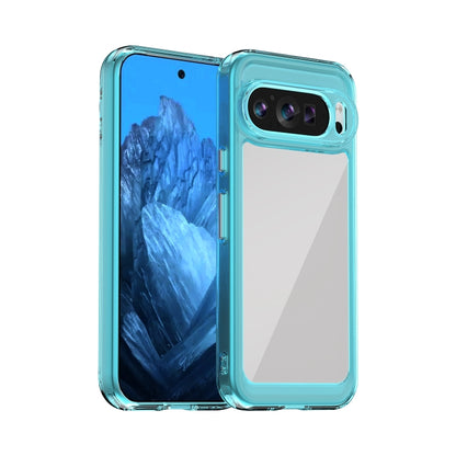 For Google Pixel 9 Colorful Series Acrylic Hybrid TPU Phone Case(Transparent Blue) - Google Cases by PMC Jewellery | Online Shopping South Africa | PMC Jewellery | Buy Now Pay Later Mobicred