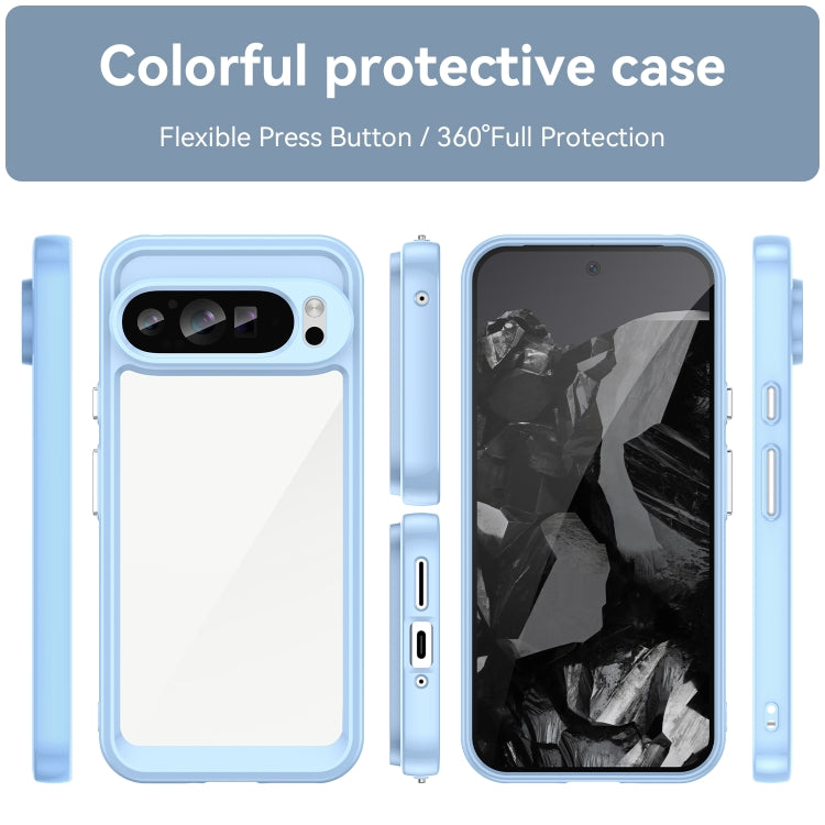 For Google Pixel 9 Pro Colorful Series Acrylic Hybrid TPU Phone Case(Blue) - Google Cases by PMC Jewellery | Online Shopping South Africa | PMC Jewellery | Buy Now Pay Later Mobicred