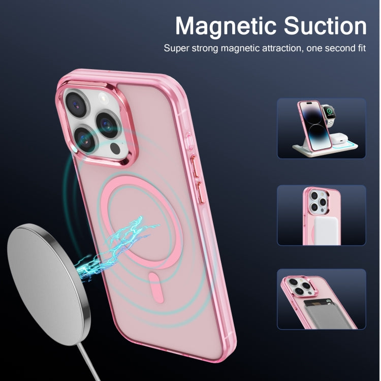 For iPhone 12 Pro Electroplated IMD Magsafe PC Hybrid TPU Phone Case(Pink) - free shipping - PMC TechLife - Order now!