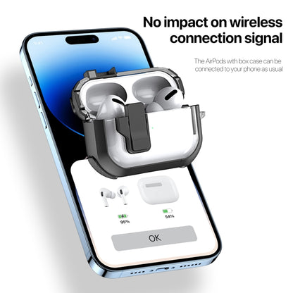 For AirPods Pro 2 DUX DUCIS PECN Series Split Two-color Transparent Earphone Case with Hook(White) - For AirPods Pro 2 by DUX DUCIS | Online Shopping South Africa | PMC Jewellery | Buy Now Pay Later Mobicred