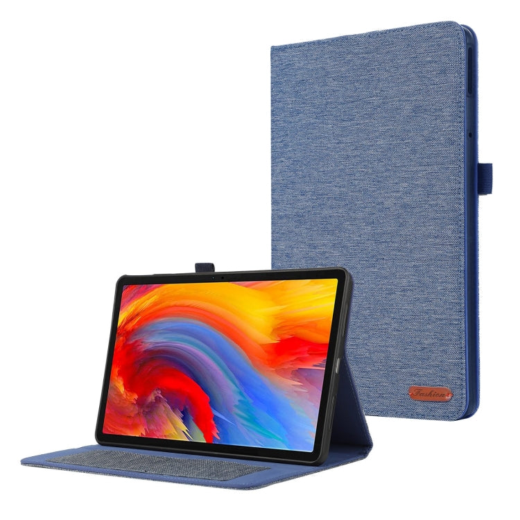For Lenovo Tab M11 / Xiaoxin Pad 11 2024 Fabric Texture Horizontal Flip Leather Tablet Case(Blue) - free shipping - PMC Jewellery - Order now!