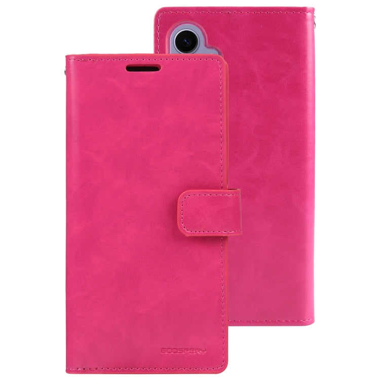 For Samsung Galaxy S24 5G GOOSPERY MANSOOR DIARY 9 Card Slots Leather Phone Case(Rose Red) - Galaxy S24 5G Cases by GOOSPERY | Online Shopping South Africa | PMC Jewellery | Buy Now Pay Later Mobicred