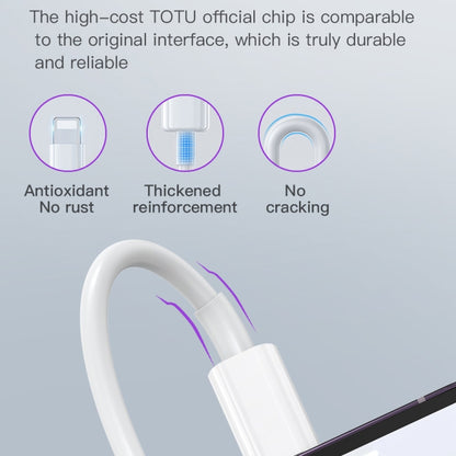 TOTU CB-1-PD 27W USB-C/Type-C to 8 Pin Data Cable, Length: 1m(White) - 2 in 1 Cable by TOTUDESIGN | Online Shopping South Africa | PMC Jewellery | Buy Now Pay Later Mobicred