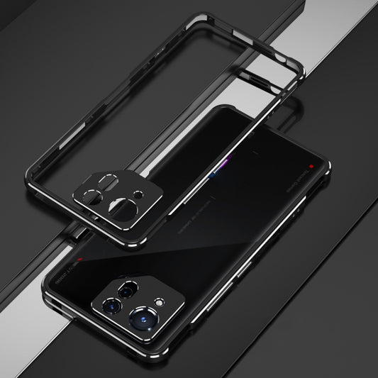 For ASUS ROG Phone 8 Lens Protector + Metal Frame Phone Case(Black) - ASUS Cases by PMC Jewellery | Online Shopping South Africa | PMC Jewellery | Buy Now Pay Later Mobicred