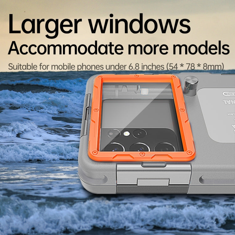 Diving Shell Gen2 Upgrade IP68 Waterproof Phone Case(Grey Orange) - free shipping - PMC TechLife - Order now!