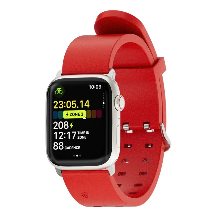 For Apple Watch SE 44mm Luminous Colorful Light Silicone Watch Band(Red) - Watch Bands by PMC TechLife | Online Shopping South Africa | PMC TechLife