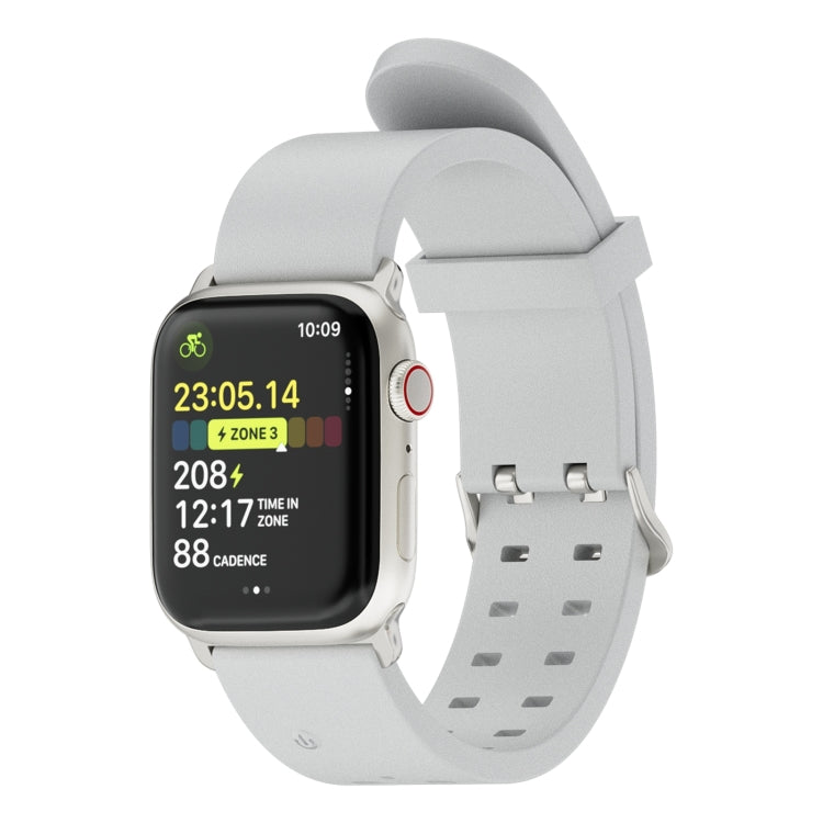 For Apple Watch Series 6 44mm Luminous Colorful Light Silicone Watch Band(Light Grey) - Watch Bands by PMC TechLife | Online Shopping South Africa | PMC TechLife