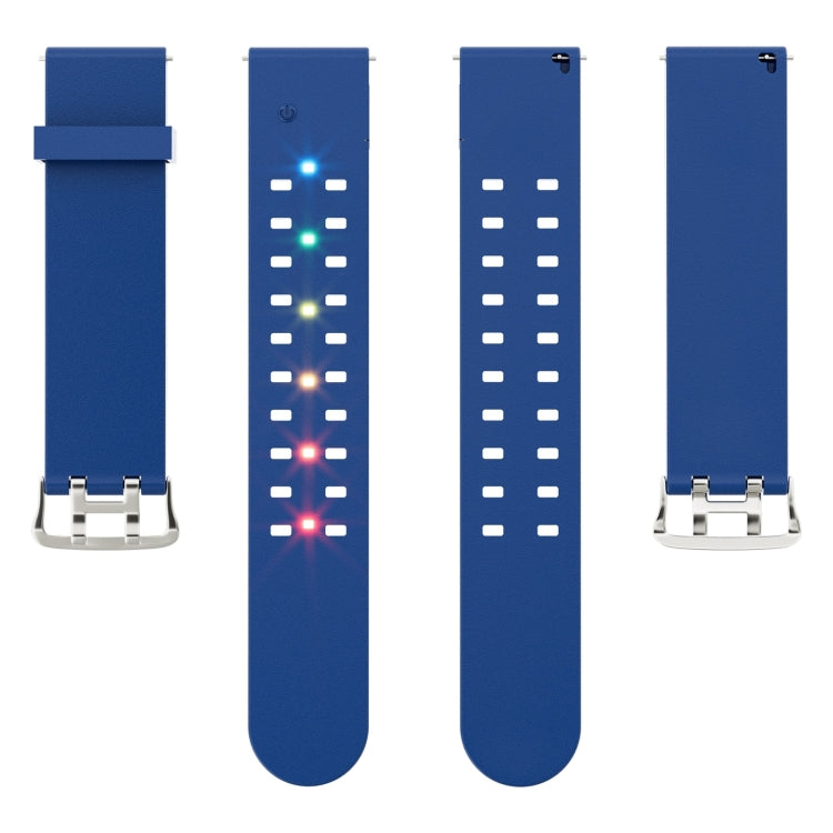 For Apple Watch Series 5 44mm Luminous Colorful Light Silicone Watch Band(Blue) - Watch Bands by PMC Jewellery | Online Shopping South Africa | PMC Jewellery