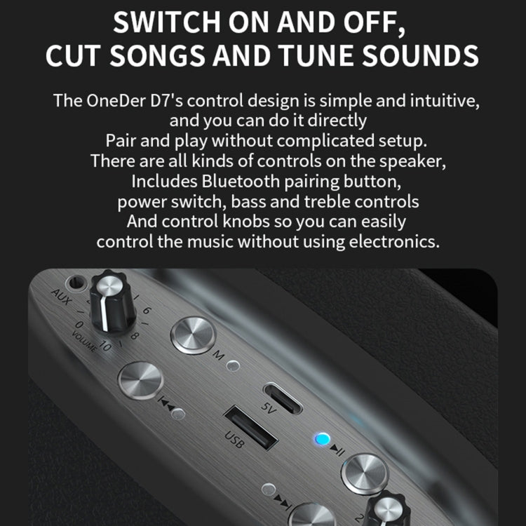 Oneder D7 Bluetooth Speaker Outdoor Karaoke Wireless Speakers With Two Mic(Orange) - free shipping - PMC Jewellery - Order now!