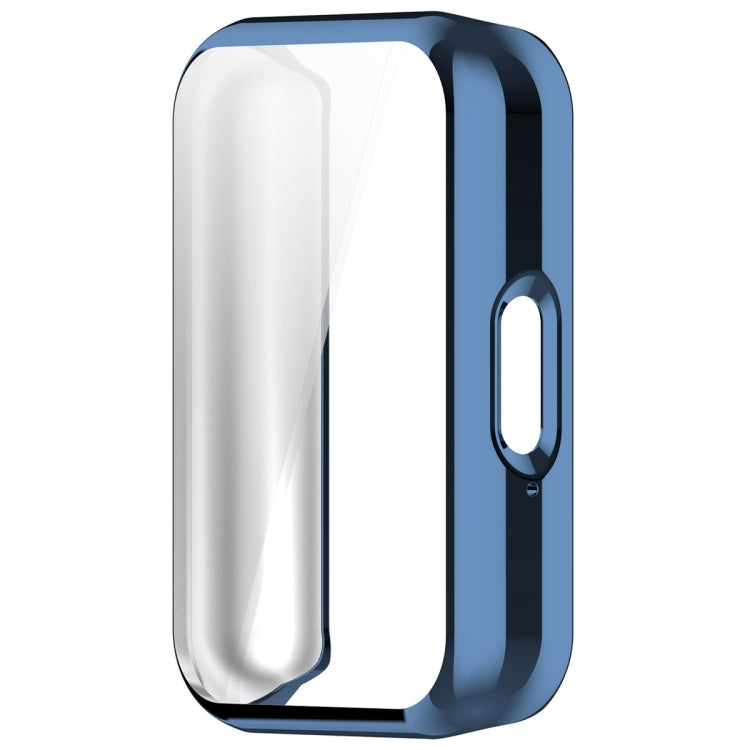 For Samsung Galaxy Fit 3 Full Coverage TPU Electroplated Watch Protective Case(Blue) - Watch Cases by PMC Jewellery | Online Shopping South Africa | PMC Jewellery