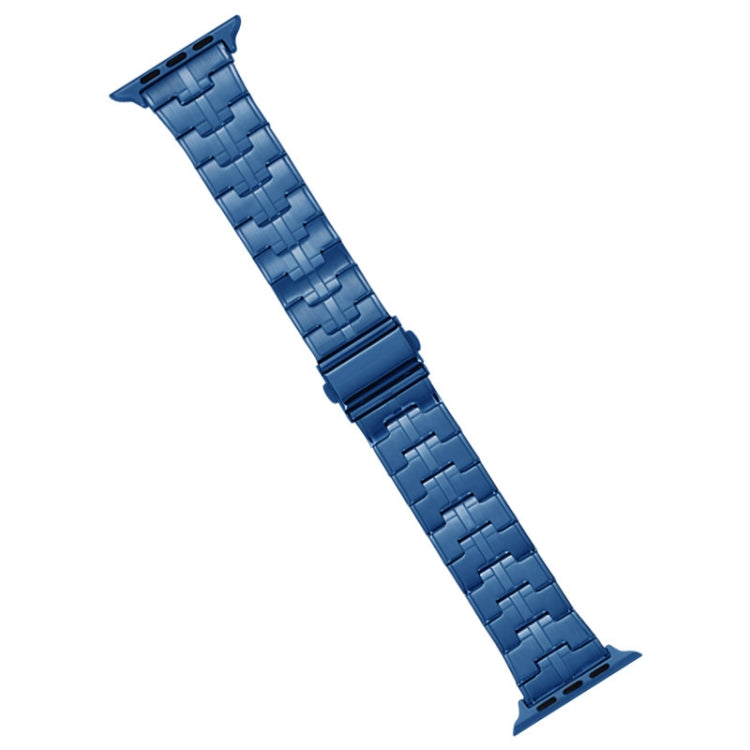 For Apple Watch Ultra 2 49mm Stainless Steel Watch Band(Blue) - Watch Bands by PMC TechLife | Online Shopping South Africa | PMC TechLife