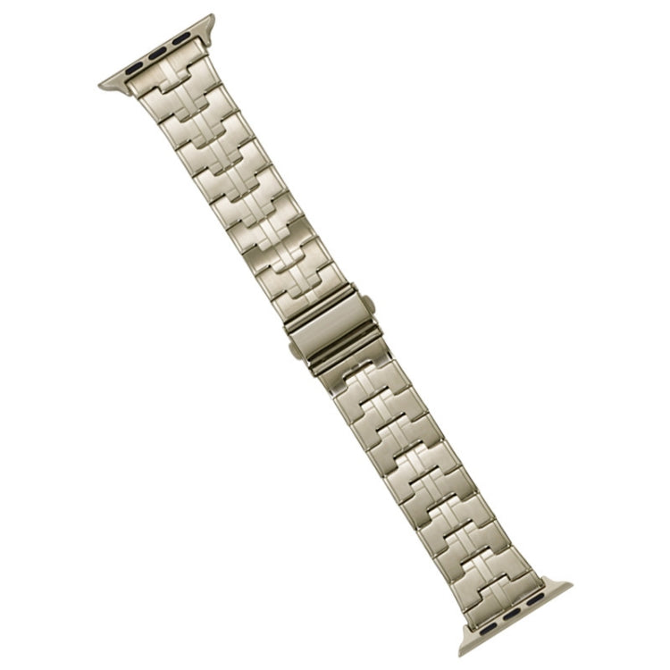For Apple Watch Series 3 38mm Stainless Steel Watch Band(Titanium) - Watch Bands by PMC TechLife | Online Shopping South Africa | PMC TechLife