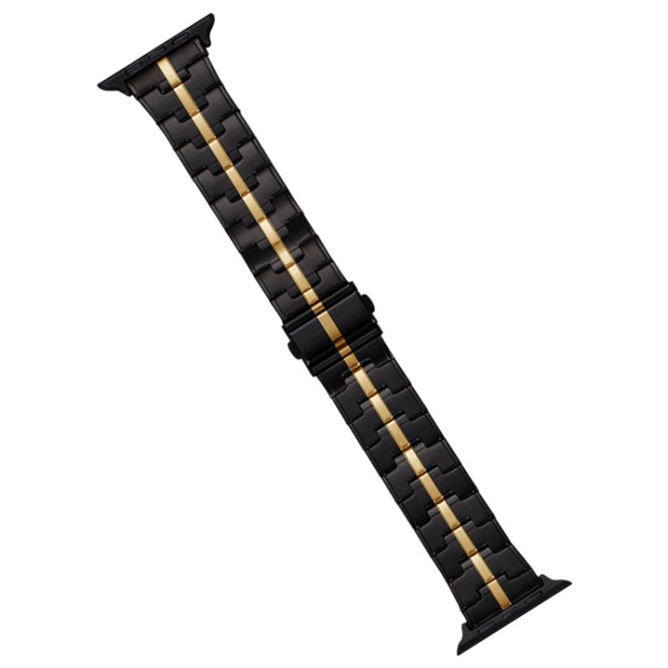 For Apple Watch 38mm Stainless Steel Watch Band(Black Gold) - free shipping - PMC TechLife - Order now!