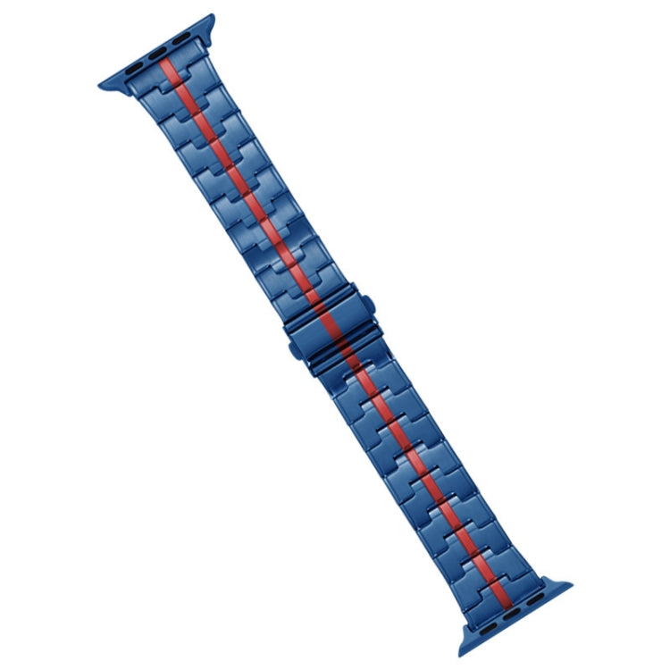 For Apple Watch 38mm Stainless Steel Watch Band(Blue Red) - free shipping - PMC TechLife - Order now!