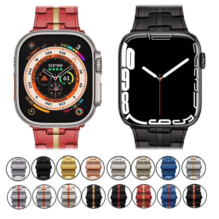 For Apple Watch 38mm Stainless Steel Watch Band(Blue Red) - free shipping - PMC TechLife - Order now!