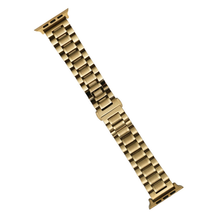 For Apple Watch SE 44mm Five-Beads Stainless Steel Watch Band(Gold) - free shipping - PMC TechLife - Order now!