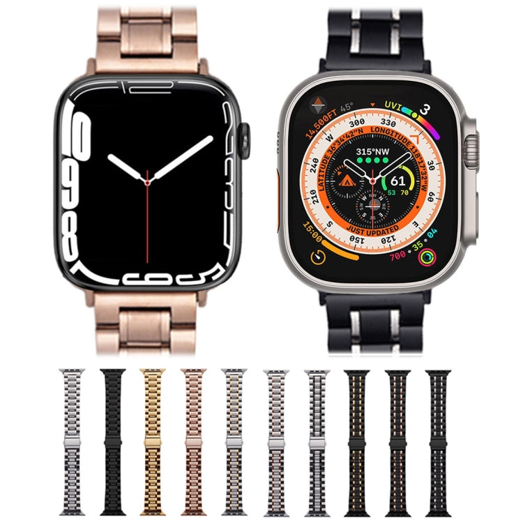 For Apple Watch 38mm Five-Beads Stainless Steel Watch Band(Black) - free shipping - PMC TechLife - Order now!