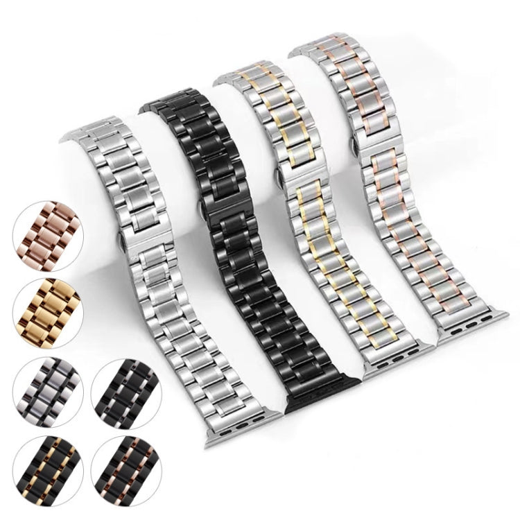 For Apple Watch 38mm Five-Beads Stainless Steel Watch Band(Black) - free shipping - PMC TechLife - Order now!