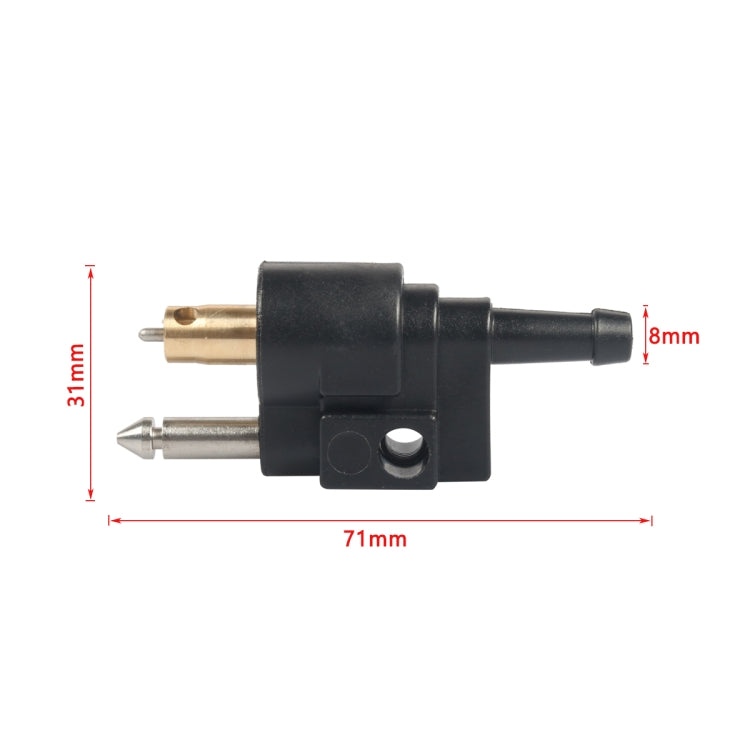 8mm Outboard External Oil Pipe Male Connector 6G1-24305-05(Black) - Marine Accessories & Parts by PMC TechLife | Online Shopping South Africa | PMC TechLife | Buy Now Pay Later Mobicred