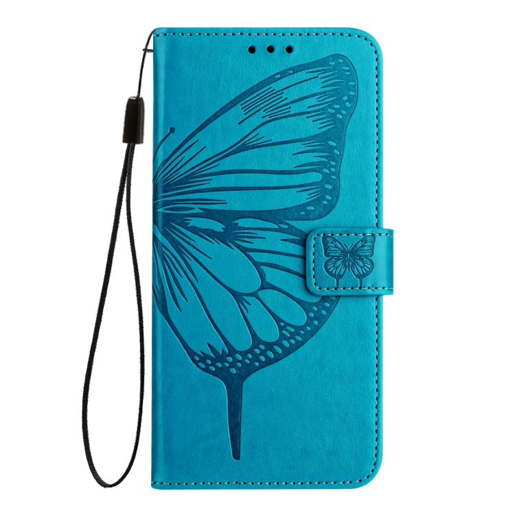 For Google Pixel 9 Pro XL Embossed Butterfly Leather Phone Case(Blue) - Google Cases by PMC Jewellery | Online Shopping South Africa | PMC Jewellery | Buy Now Pay Later Mobicred