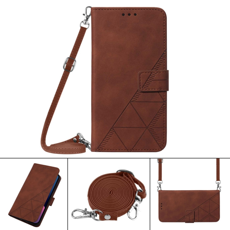 For Google Pixel 9 Pro Crossbody 3D Embossed Flip Leather Phone Case(Brown) - Google Cases by PMC Jewellery | Online Shopping South Africa | PMC Jewellery | Buy Now Pay Later Mobicred