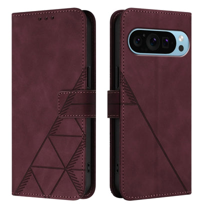 For Google Pixel 9 Pro XL Crossbody 3D Embossed Flip Leather Phone Case(Wine Red) - Google Cases by PMC Jewellery | Online Shopping South Africa | PMC Jewellery | Buy Now Pay Later Mobicred