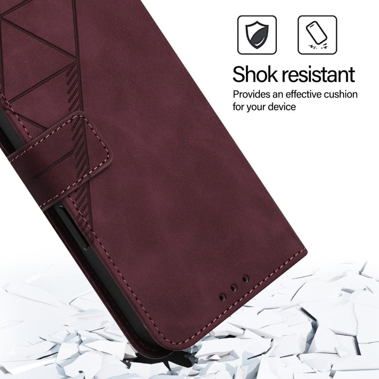 For Google Pixel 9 Pro XL Crossbody 3D Embossed Flip Leather Phone Case(Wine Red) - Google Cases by PMC TechLife | Online Shopping South Africa | PMC TechLife | Buy Now Pay Later Mobicred