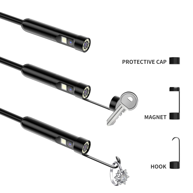 AN112 8mm Double Lenses HD Industry Endoscope Type-C + Micro USB + 8 Pin Connection, Length:2m Soft Tube -  by PMC TechLife | Online Shopping South Africa | PMC TechLife | Buy Now Pay Later Mobicred