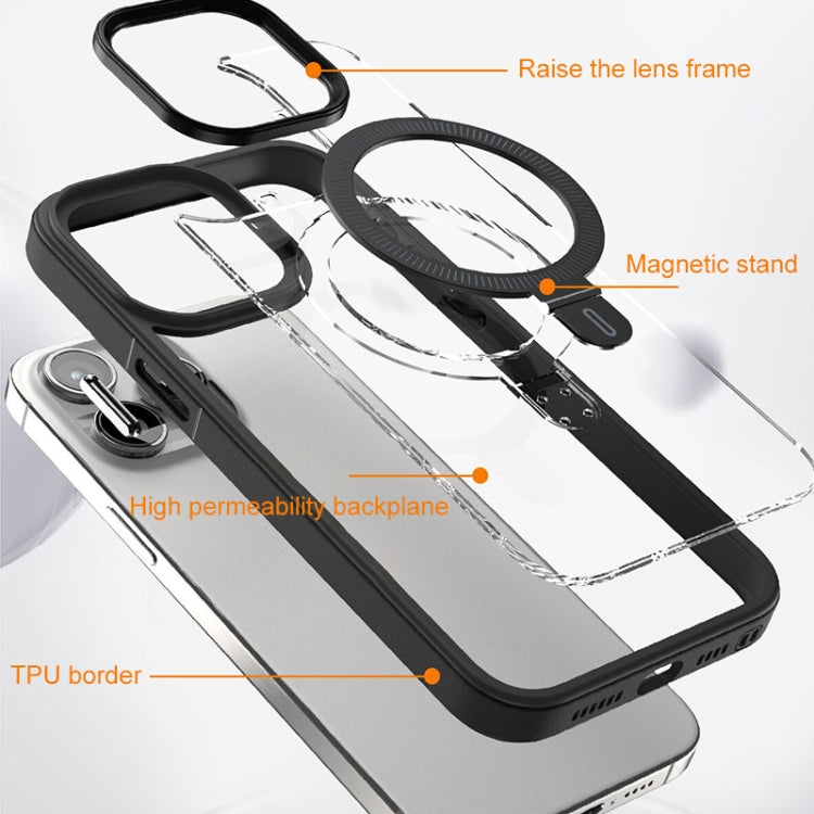 For iPhone 13 Shield Armor MagSafe Holder Phone Case(Deep Purple) - iPhone 13 Cases by PMC TechLife | Online Shopping South Africa | PMC TechLife