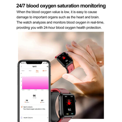 TK63 1.91 Inch Color Screen Air Pump Smart Watch, Supports Blood Pressure Monitoring / ECG(Red) - Smart Watches by PMC Jewellery | Online Shopping South Africa | PMC Jewellery