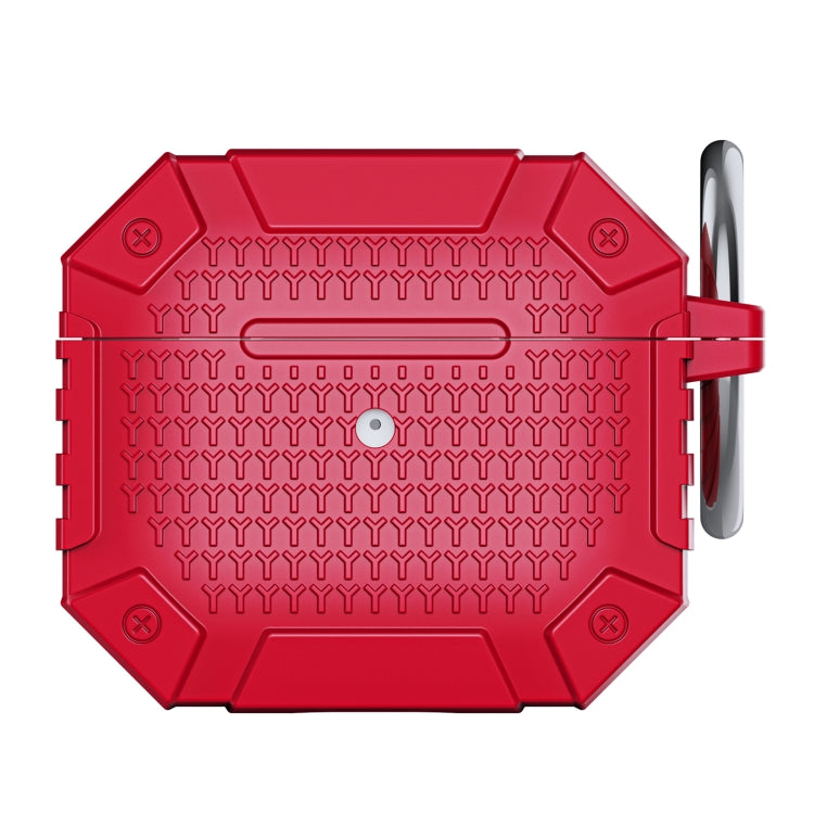 For AirPods 3 Wireless Earphones Shockproof Armor Silicone Protective Case(Red) - For AirPods 3 by PMC Jewellery | Online Shopping South Africa | PMC Jewellery | Buy Now Pay Later Mobicred