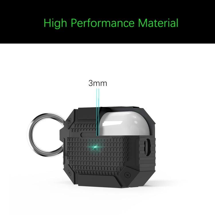 For AirPods Pro Wireless Earphones Shockproof Armor Silicone Protective Case(Grey) - For AirPods Pro by PMC Jewellery | Online Shopping South Africa | PMC Jewellery | Buy Now Pay Later Mobicred