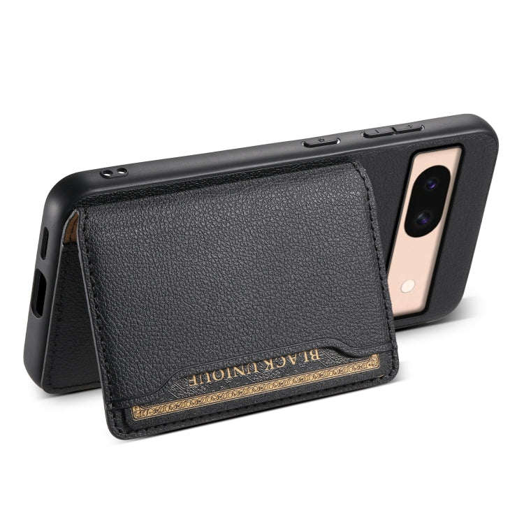 For Google Pixel 8a Calf Texture Card Bag Design Full Coverage Phone Case(Black) - free shipping - PMC TechLife - Order now!