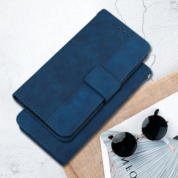 For Google Pixel 9 Geometric Embossed Leather Phone Case(Blue) - Google Cases by PMC TechLife | Online Shopping South Africa | PMC TechLife | Buy Now Pay Later Mobicred