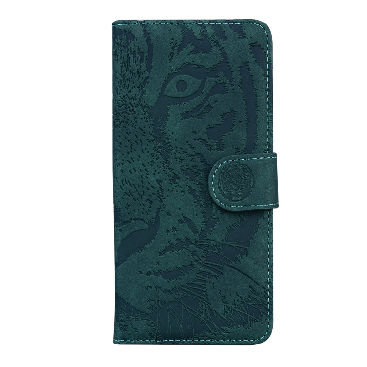 For Google Pixel 9 Tiger Embossing Pattern Flip Leather Phone Case(Green) - Google Cases by PMC Jewellery | Online Shopping South Africa | PMC Jewellery | Buy Now Pay Later Mobicred