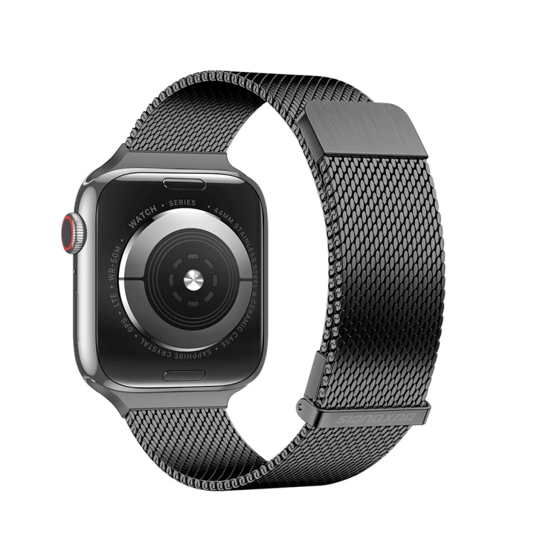 For Apple Watch Series 8 41mm DUX DUCIS Milanese Pro Series Stainless Steel Watch Band(Black) - Watch Bands by DUX DUCIS | Online Shopping South Africa | PMC Jewellery