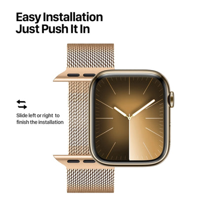 For Apple Watch Series 8 41mm DUX DUCIS Milanese Pro Series Stainless Steel Watch Band(Gold) - Watch Bands by DUX DUCIS | Online Shopping South Africa | PMC Jewellery